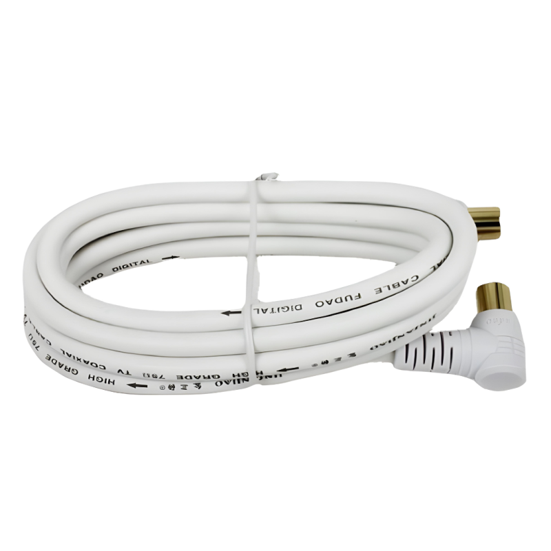 Câble Coaxial TV Mâle vers Mâle - 5M - Blanc — ECO · Smarty Paris 18e